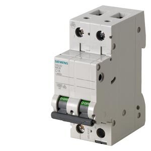SIEMENS 5SL62157 Interruttore magnetotermico 400V 6kA, a 2 poli, C, 1,6 A