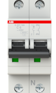 ABB S531733 S 201 Na - C6 Interr. magnet. 6kA, 1P+N, C6