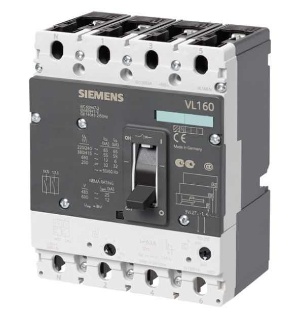 SIEMENS 3VL27081EJ430AA0 INT.AUT.VL160N 4X80A DISTR TM