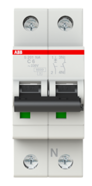 ABB S531733 S 201 Na - C6 Interr. magnet. 6kA, 1P+N, C6